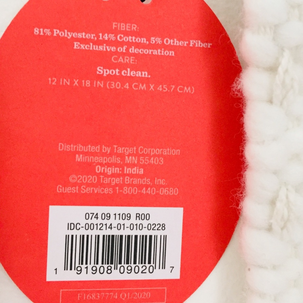 Opalhouse White Black Woven Wall Hanging NWT 12x18 - Picture 6 of 7